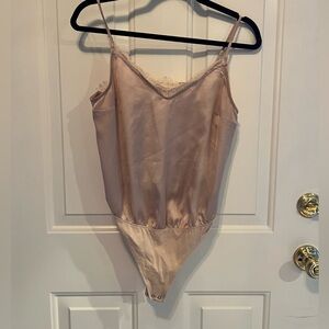 Abercrombie Silk Body Suit, champagne, Small